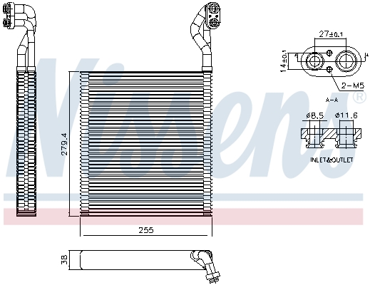 Evaporator, air conditioning - 92413 NISSENS