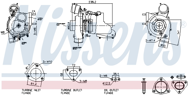 Turbocompressore, Sovralimentazione - 93730 NISSENS