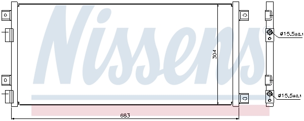 Конденсатор, кондиционер - 940004 NISSENS