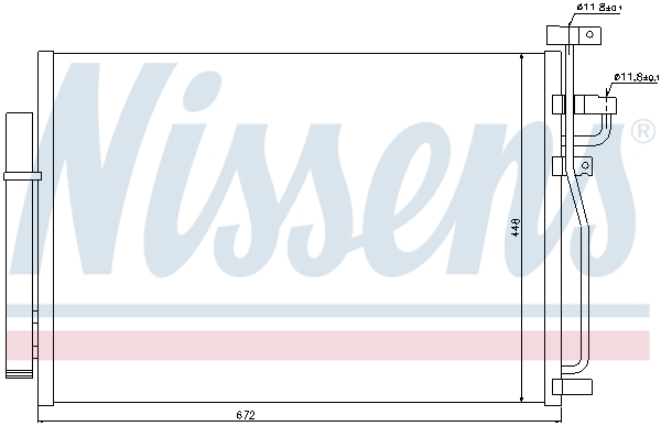 Конденсатор, кондиционер - 940010 NISSENS