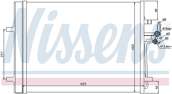 Конденсатор, кондиционер - 940044 NISSENS