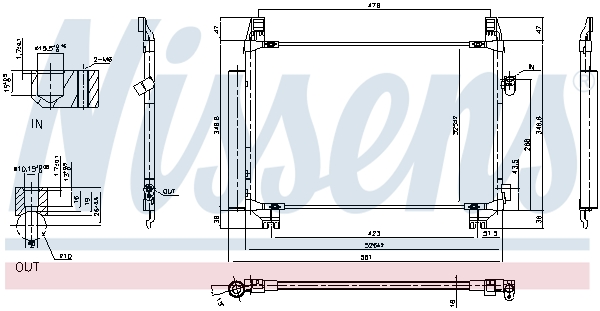 Конденсатор, кондиционер - 940085 NISSENS