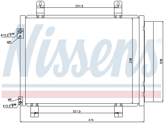 Конденсатор, кондиционер - 940122 NISSENS