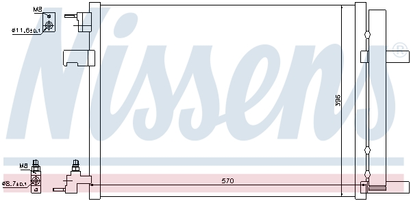 Конденсатор, кондиционер - 940134 NISSENS