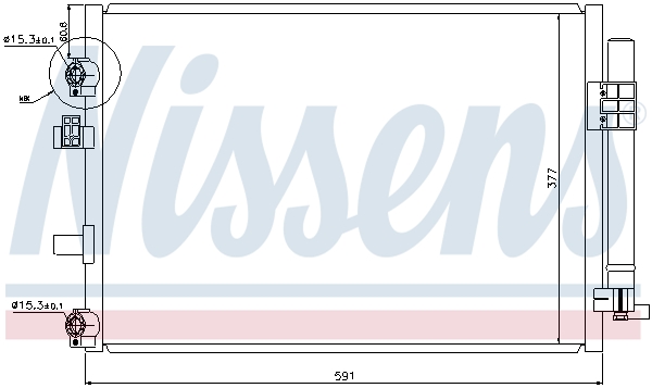 Конденсатор, кондиционер - 940182 NISSENS