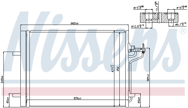 Конденсатор, кондиционер - 940183 NISSENS