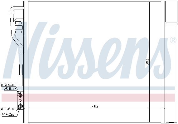 Конденсатор, кондиционер - 940185 NISSENS