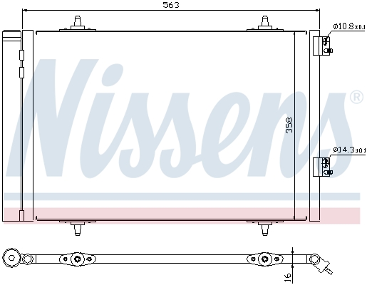 Конденсатор, кондиционер - 940189 NISSENS