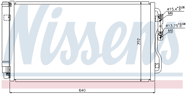 Конденсатор, кондиционер - 940236 NISSENS