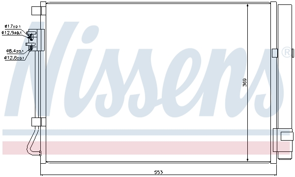 Конденсатор, кондиционер - 940243 NISSENS
