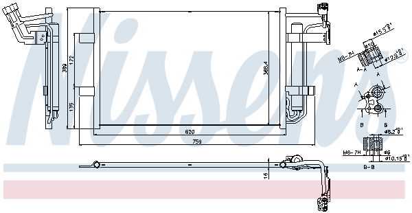 Конденсатор, кондиционер - 940355 NISSENS