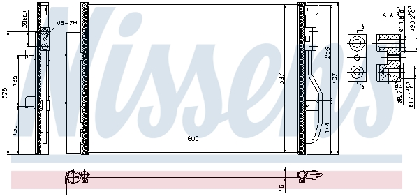 Condenser, air conditioning - 940389 NISSENS