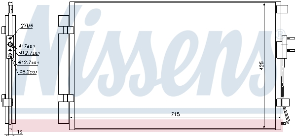Конденсатор, кондиционер - 940392 NISSENS