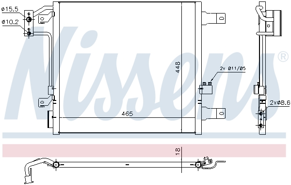 Конденсатор, кондиционер - 940441 NISSENS