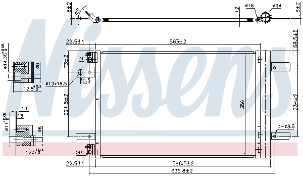Конденсатор, кондиционер - 940458 NISSENS