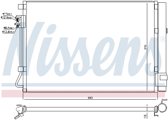 Конденсатор, кондиционер - 940564 NISSENS