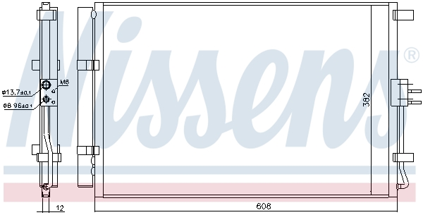 Конденсатор, кондиционер - 940573 NISSENS