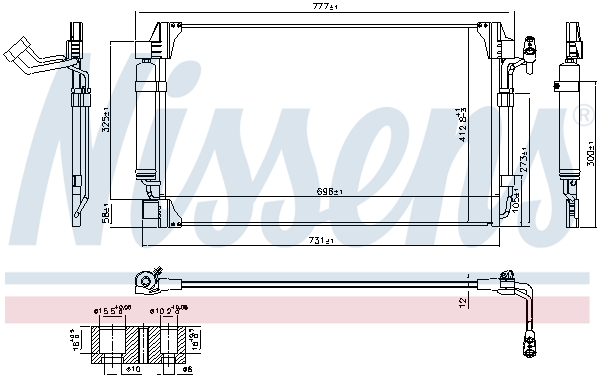 Конденсатор, кондиционер - 940672 NISSENS