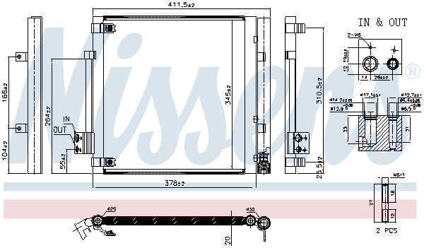 Конденсатор, кондиционер - 940679 NISSENS