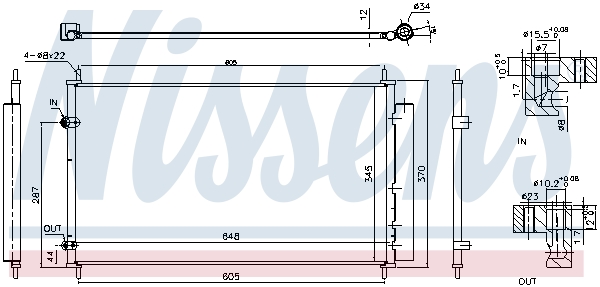 Конденсатор, кондиционер - 940804 NISSENS