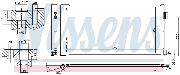 Конденсатор, кондиционер - 940809 NISSENS