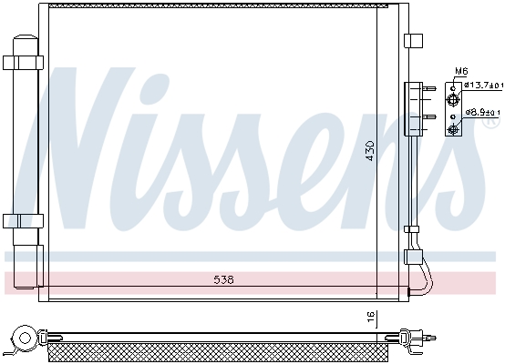Condensatore, Climatizzatore - 940821 NISSENS