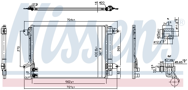 Конденсатор, кондиционер - 940907 NISSENS