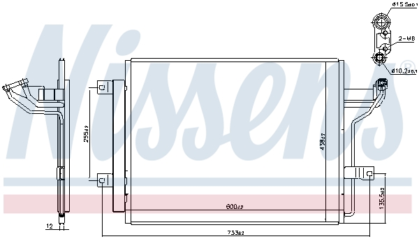 Condensatore, Climatizzatore - 940909 NISSENS