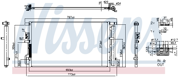 Condenser, air conditioning - 940939 NISSENS