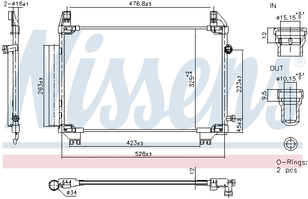 Condenser, air conditioning - 940943 NISSENS