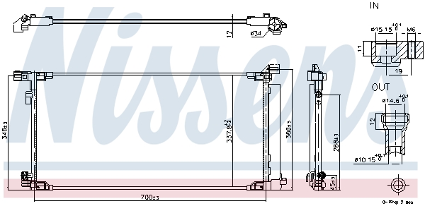 Condensatore, Climatizzatore - 940970 NISSENS