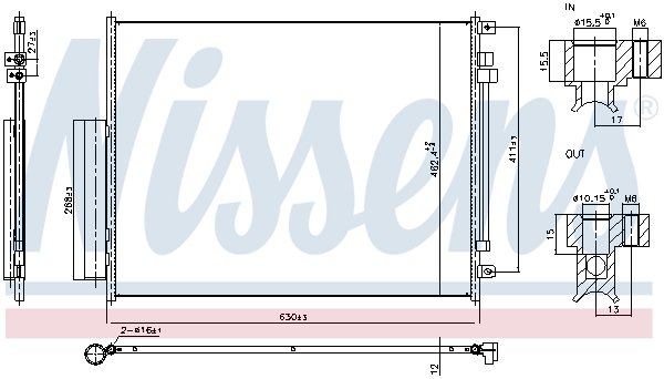 Condensatore, Climatizzatore - 940972 NISSENS