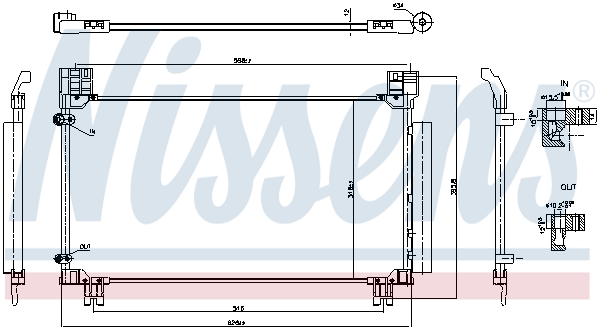 Condensatore, Climatizzatore - 941277 NISSENS