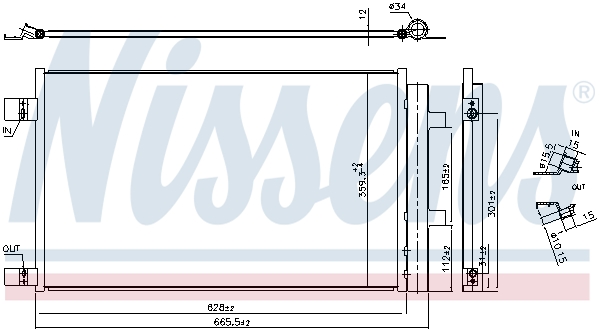 Condenser, air conditioning - 941284 NISSENS