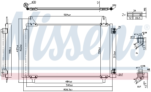 Condenser, air conditioning - 941296 NISSENS