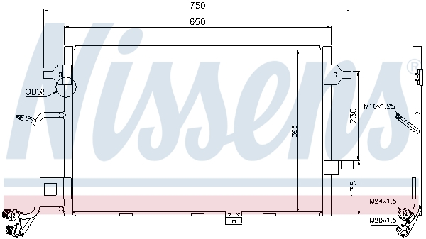 Condenser, air conditioning - 94430 NISSENS