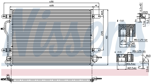 Condensatore, Climatizzatore - 94583 NISSENS