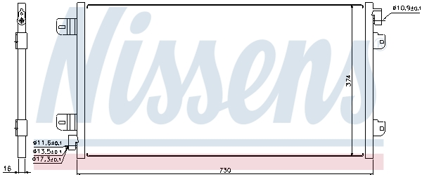 Конденсатор, кондиционер - 94659 NISSENS