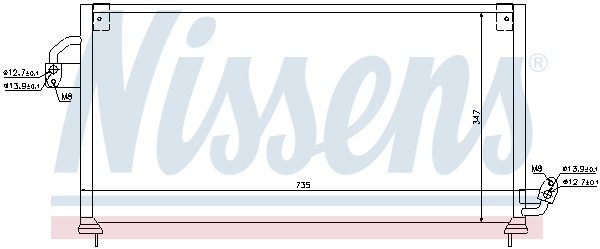 Condenser, air conditioning - 94841 NISSENS