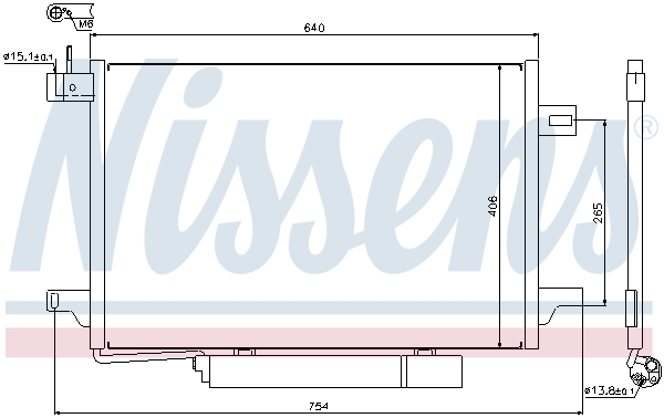 Конденсатор, кондиционер - 94910 NISSENS