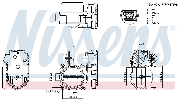 Корпус дроссельной заслонки - 955007 NISSENS