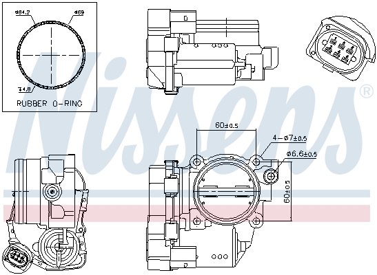 Корпус дроссельной заслонки - 955032 NISSENS