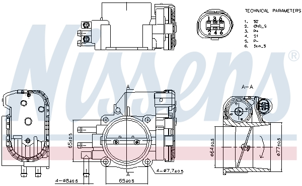 Корпус дроссельной заслонки - 955036 NISSENS