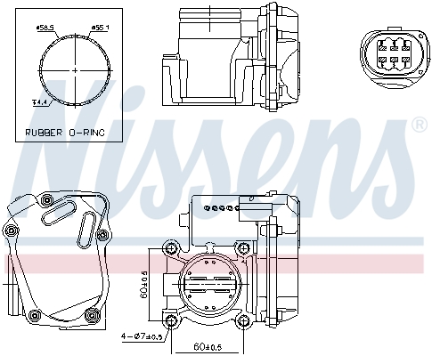 Корпус дроссельной заслонки - 955040 NISSENS