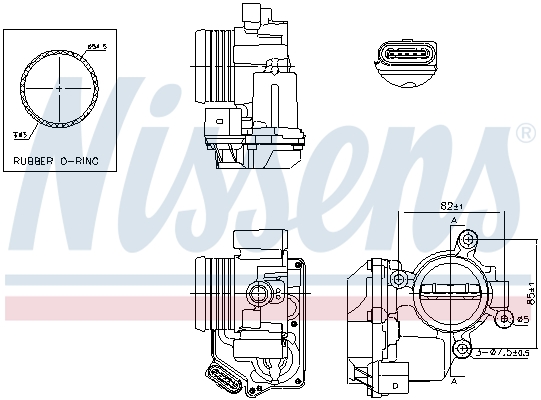 Корпус дроссельной заслонки - 955053 NISSENS