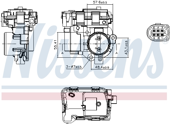 Корпус дроссельной заслонки - 955082 NISSENS