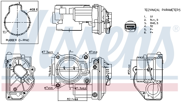 Throttle body - 955199 NISSENS