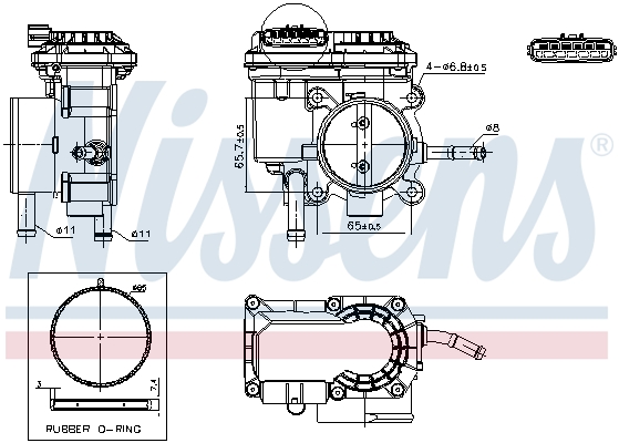 Throttle body - 955237 NISSENS