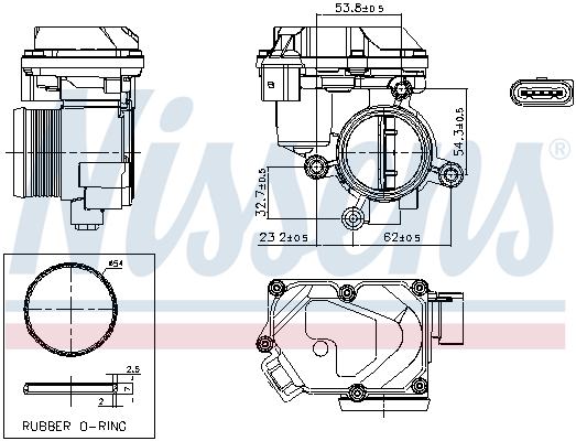 Throttle body - 955258 NISSENS