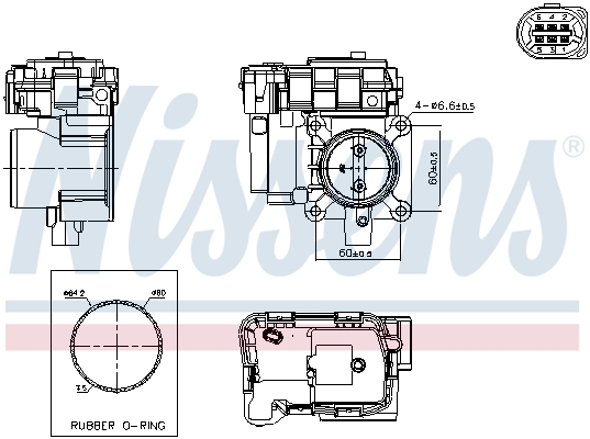 Throttle body - 955263 NISSENS